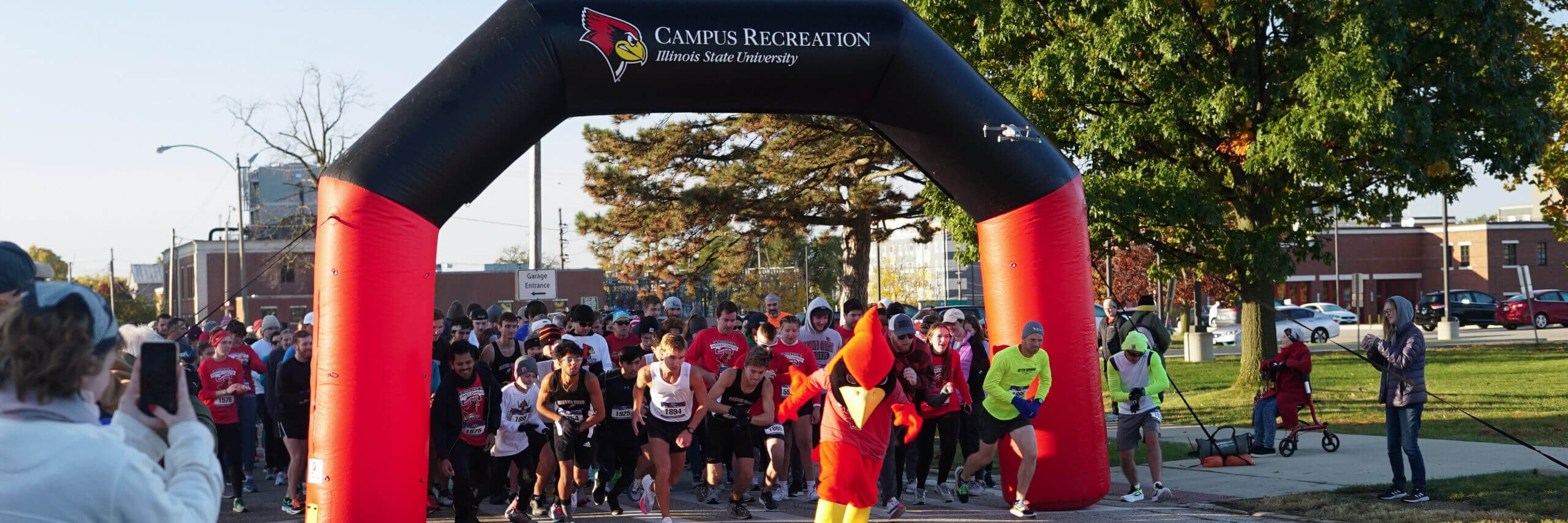 Runners take off for a 5k run.